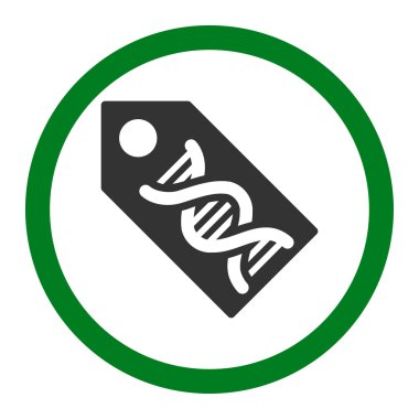 DNA işaret yuvarlak vektör simgesi