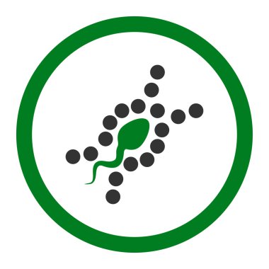 DNA çoğaltma yuvarlak vektör simgesi