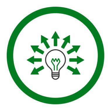 Elektrik ışığı yuvarlak vektör simgesi