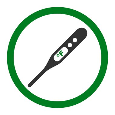 Fahrenheit termometre yuvarlak vektör simgesi