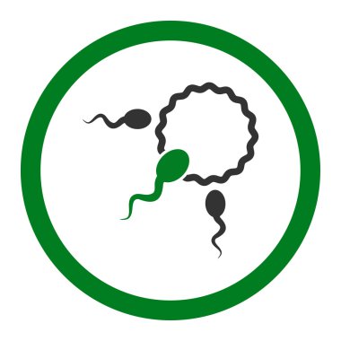 Fertilizasyon yuvarlak vektör simgesi