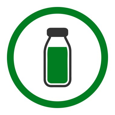 Tam şişe yuvarlak vektör simgesi