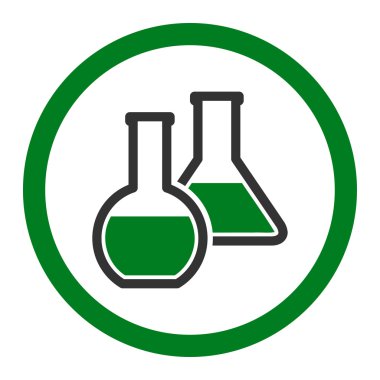 Cam şişeler yuvarlak vektör simgesi