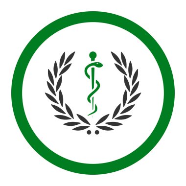 Sağlığa bakım amblemi vektör simge yuvarlak