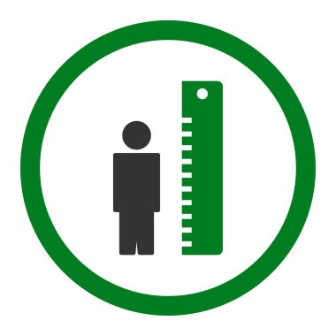 Yükseklik ölçer yuvarlak vektör simgesi