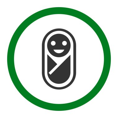 Bebek yuvarlak vektör simgesi