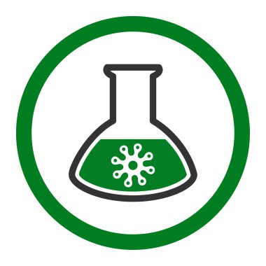 Enfeksiyon konteyner yuvarlak vektör simgesi