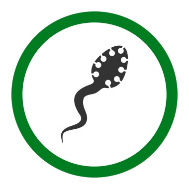 Bulaşıcı mikrop yuvarlak vektör simgesi