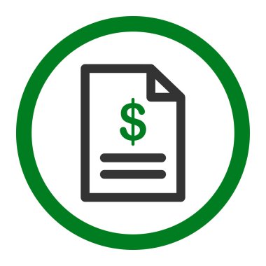 Fatura yuvarlak vektör simgesi