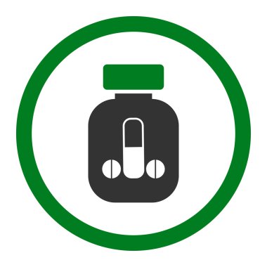 Erkek tıp yuvarlak vektör simgesi