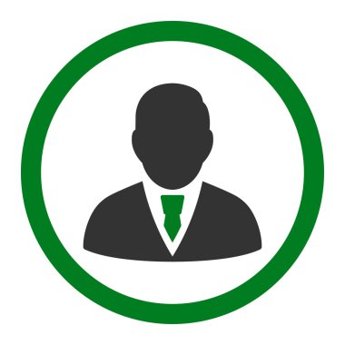 Yöneticisi yuvarlak vektör simgesi