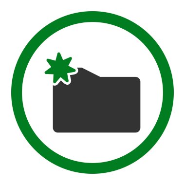 Yeni klasör yuvarlak vektör simgesi