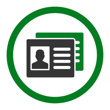 Hasta hesapları yuvarlak vektör simgesi