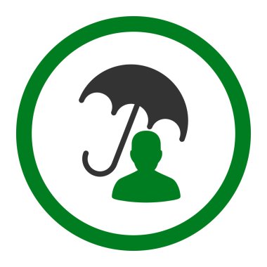 Hasta bakımı yuvarlak vektör simgesi