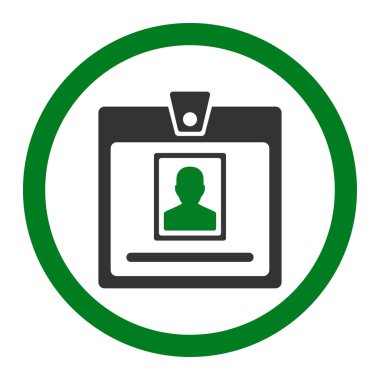 Kişi rozet yuvarlak vektör simgesi