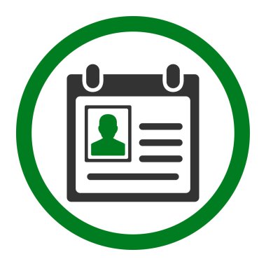 Kişisel rozet yuvarlak vektör simgesi