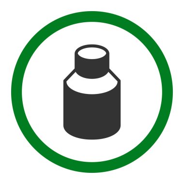 Phial yuvarlak vektör simgesi