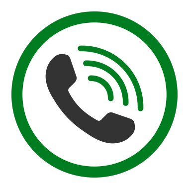Telefon görüşmesi yuvarlak vektör simgesi