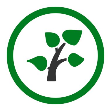 Bitki yuvarlak vektör simgesi