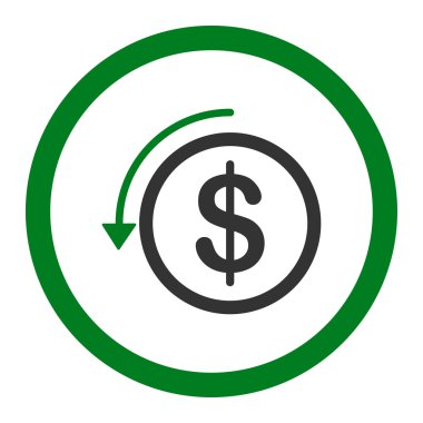 Yuvarlak vektör simge iade