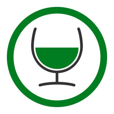 Çare cam vektör simge yuvarlak