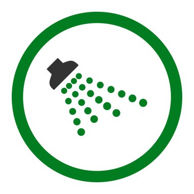 Duş yuvarlak vektör simgesi