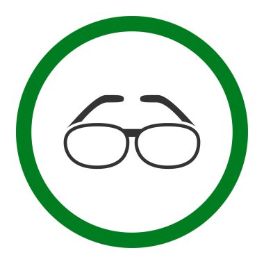 Gözlük yuvarlak vektör simgesi