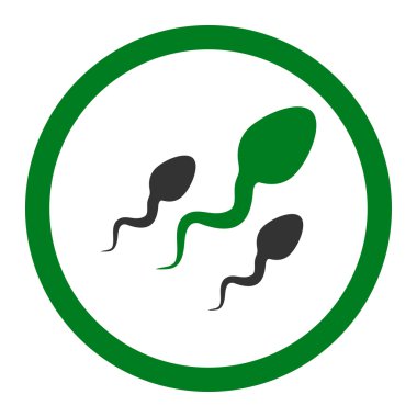 Sperm yuvarlak vektör simgesi