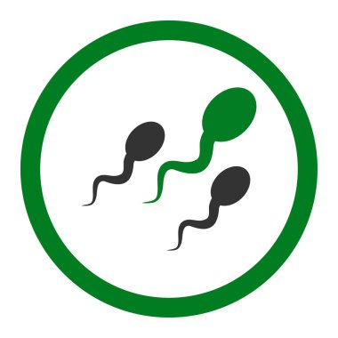 Sperm yuvarlak vektör simgesi