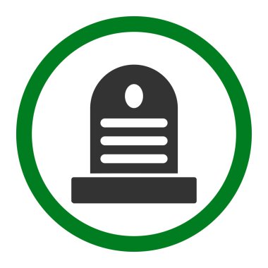 Mezar taşı yuvarlak vektör simgesi