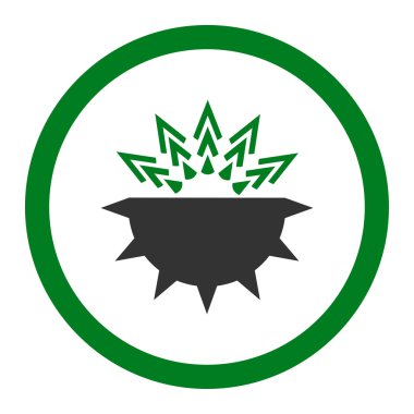 Viral yapısı yuvarlak vektör simgesi