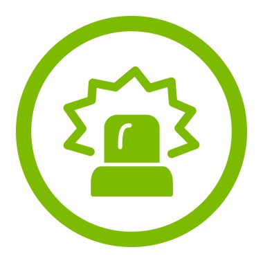 Alarm yuvarlak vektör simgesi