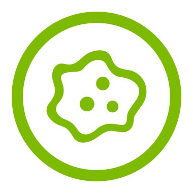 Amip yuvarlak vektör simgesi