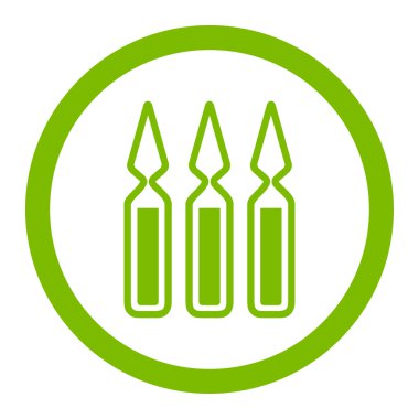 Ampul yuvarlak vektör simgesi