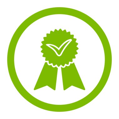 Onayı yuvarlak vektör simgesi