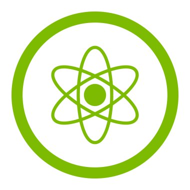 Atom yuvarlak vektör simgesi