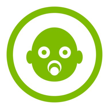 Bebek kafa vektör simge yuvarlak