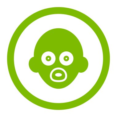 Bebek kafa vektör simge yuvarlak