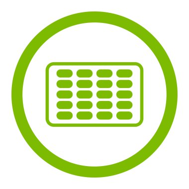 Blister yuvarlak vektör simgesi