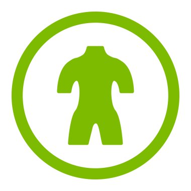 Vücut yuvarlak vektör simgesi