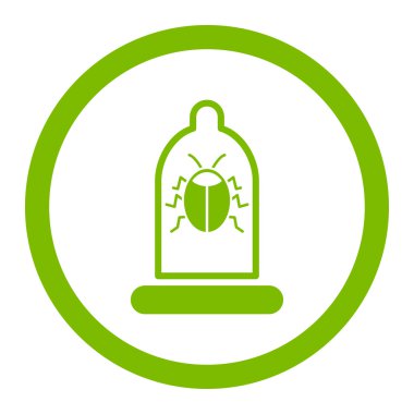 Hata koruma yuvarlak vektör simgesi