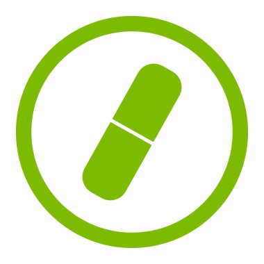 Kapsül yuvarlak vektör simgesi