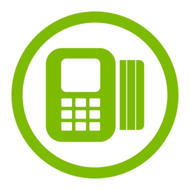 Kartı işlemci yuvarlak vektör simgesi