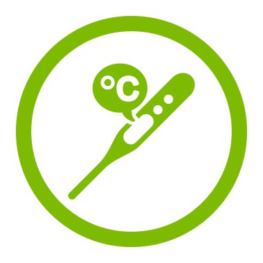 Celsius sıcaklık yuvarlak vektör simgesi