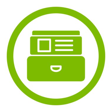 Dizin kutusunda yuvarlak vektör simgesi