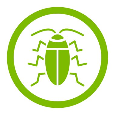 Hamam böceği yuvarlak vektör simgesi