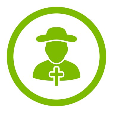Rahip yuvarlak vektör simgesi