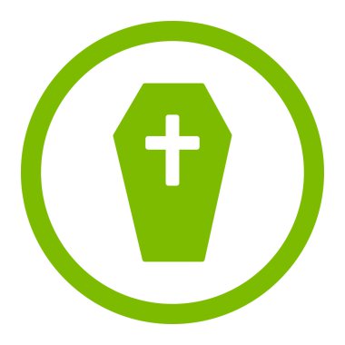 Tabut yuvarlak vektör simgesi