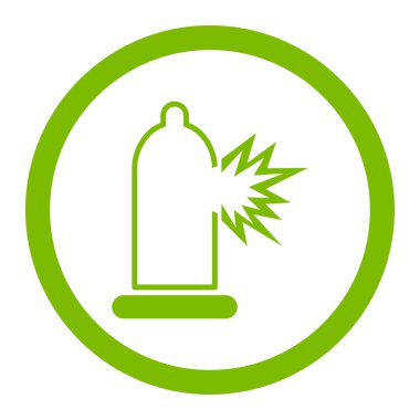 Prezervatif hasar vektör simge yuvarlak