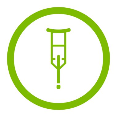 Koltuk değneği yuvarlak vektör simgesi